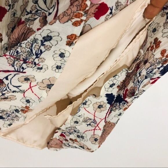 MASSIMO DUTTI Silk Blend Floral Crepe Halter Maxi Dress Size 2 - Picture 12 of 13